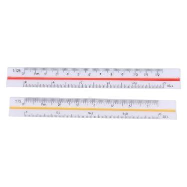 Imagem de Régua de Escala Arquitetônica de 2 Unidades, Régua de Escala Triangular de Escala de Arquiteto de Plástico de 12,5 Cm para Arquitetos, Desenhista, Estudantes e Engenheiros, Régua