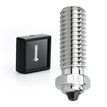 Imagem de Xirbbo Atualização De Bicos Bimetálicos Volcano De Carboneto De Tungstênio De 0,6 Mm, Alta Condutividade Térmica, Resistência À Abrasão Para Anycubic Vyper/Kobra Max/Plus, Artillery Sidewinder X2 Flsu