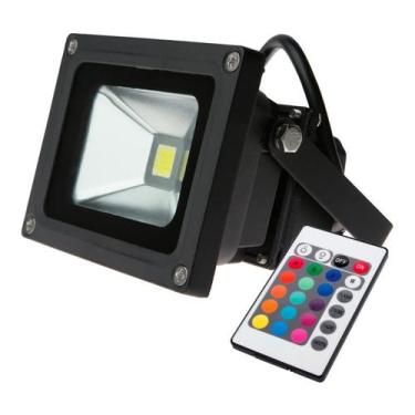 Imagem de Refletor Holofote Led Rgb 10w Bivolt Com Memória Interna - Embralumi