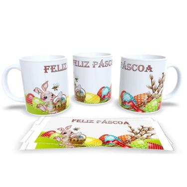 Imagem de Canecas de Porcelana Personalizada Páscoa Encanto e Doçura em Cada Gole