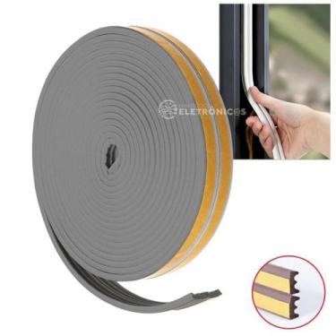 Imagem de Vedação de Frestas Fita Dupla E de Borracha EPDM Para Portas e Janelas