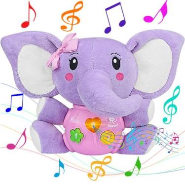 Imagem de Brinquedo de Pelúcia Elefante Musical Aitbay para Bebês (0-36 Meses) -