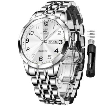 Imagem de Relógio OLEVS Masculino - Quartzo, Aço Inoxidável, Fácil Leitura