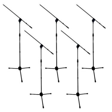 Imagem de 5 pedestal microfone profissional padrão rmv vector onstage - D STANDS
