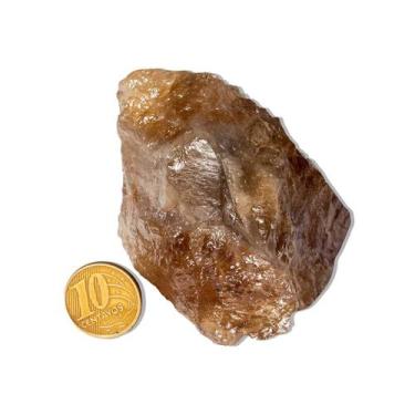 Imagem de 01 Citrino Natural Pedra Não Bombardeado 150 a 200g Tipo B - Cristaisd