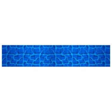 Imagem de Kit 16 Adesivos Vinílico Borda Piscina Efeito Água Escura 100 x 20cm -