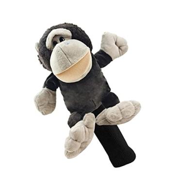 Imagem de Milageto de cabeça para taco de golfe de pelúcia Madeira cabeça de substituição protetora de substituição para presentes de, Orangotango