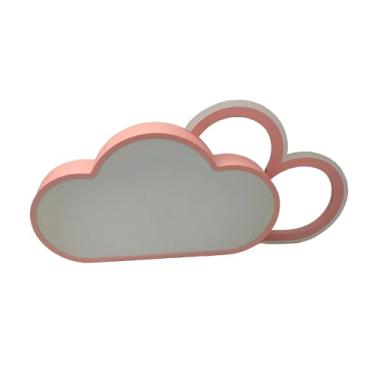 Imagem de Luminária Lustre Nuvem Teto Infantil Bebê Plafon De Sobrepor (ROSA)