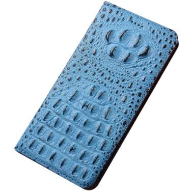 Imagem de LYJSMGZ Capa com aba para Samsung Galaxy S25 Ultra/S25 Plus/S25, estilo carteira com relevo de cabeça de crocodilo, capa de proteção magnética de couro legítimo, bronze, S25