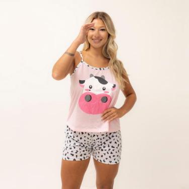 Imagem de Baby Doll Estampado Adulto Feminino Alça Fina Pijama Curto - Use.d, Va