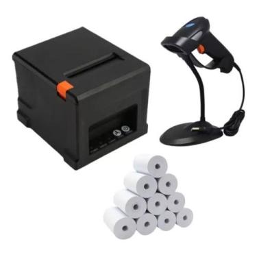 Imagem de Impressora Térmica 80mm + Leitor + 10 Bobinas 80mm - PERSONALIZADO TIT