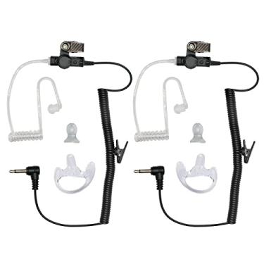 Imagem de Fone de ouvido de vigilância com receptor de 3,5 mm da Reyinl com tubo de bobina transparente para par de rádios bidirecionais