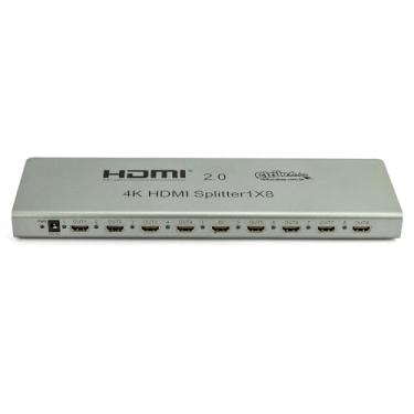 Imagem de Cirilo Cabos: Splitter HDMI 1x8 2.0 com Suporte 4K@60Hz e 3D | 8 Saídas Simultâneas | Áudio HD, EDID, IR e HDCP 2.2 | Ideal para Eventos e Apresentações