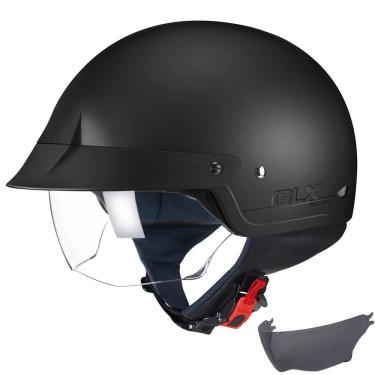 Imagem de Capacete glx M14 Cruiser Scooter Motorcycle Half dot Matte Black