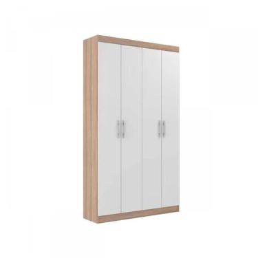 Imagem de Armário Multiuso Milão 4 Portas E 8 Prateleiras - Demolição - Branco Demolição - Branco