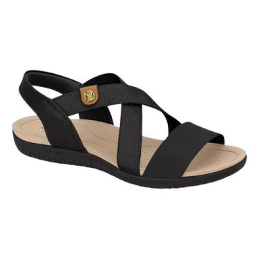 Imagem de Sandália Modare Comfort Casual Elásticos Feminina Preta, 35, Preto, Ca