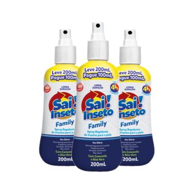 Imagem de Kit 3 Repelentes Insetos Family deet Spray 200ml - Nutriex