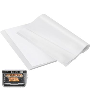 Imagem de 100 peças de quadrados de papel pergaminho para fritadeira a ar Ninja DT201, branco