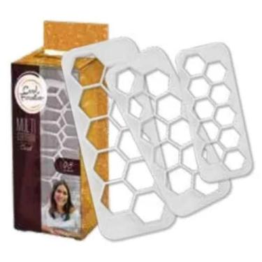 Imagem de Kit 3 Multi Cortador Doces Biscuit Biscoito Colmeia - Yazi