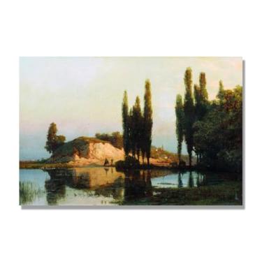 Imagem de Lev Lagorio Prints. Pintura de arte de parede paisagem marítima. Pôster de reprodução de impressões em tela de paisagem para decoração de casa. (Paisagem 4). 70 x 105 cm - 27,6 x 41,4 pol sem moldura