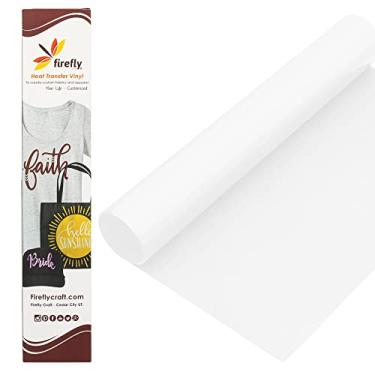Imagem de Firefly Craft 3D folha de vinil de transferência de calor | vinil espesso HTV | vinil de ferro em vinil com 3 dimensões para Cricut e silhueta | vinil de pressão térmica estilo tijolo para camisas - 30,48 cm x 50,80 cm, 3D White, 1 sheet, 1