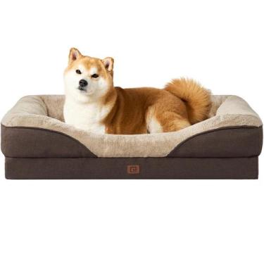 Imagem de Cama de cachorro EHEYCIGA Memory Foam para cães grandes com forro impe