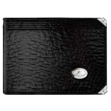 Imagem de Carteira Preta Pequena M0 100% Couro Mitty 8 Cartões e 1 Zíper - Mitty