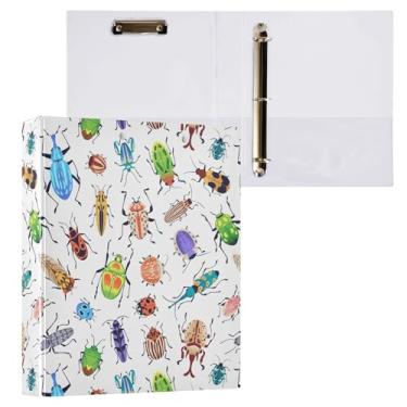 Imagem de Fichário redondo de anime de inseto, natureza, 3 anéis, fauna de besouros, 3 anéis, para escritório, escola, material de trabalho, pasta de arquivos, capacidade para 200 folhas
