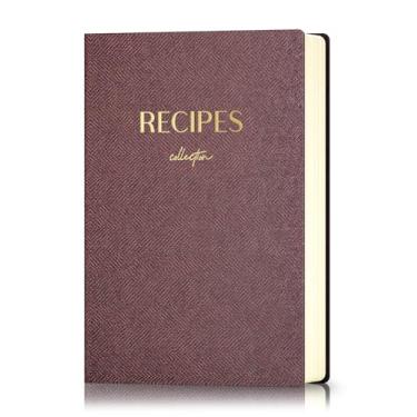Imagem de hi!SCI Livro de receitas em branco para escrever em suas próprias receitas, caderno de receitas grande com 192 páginas, diário de receitas de capa dura de 18 x 25 cm para amantes de culinária familiar