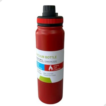 Imagem de Squeeze Garrafa Inox Garrafinha de Agua Fitness Academia (Vermelho)