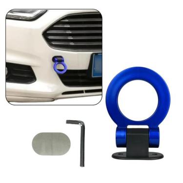 Imagem de Gancho Engate Reboque Esportivo Tow Hook Universal Azul JDM - Estilo B