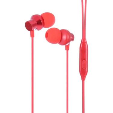 Imagem de FONE COM FIO IN EAR VERMELHO 3.5MM COM MICROFONE LENOVO 1.15M