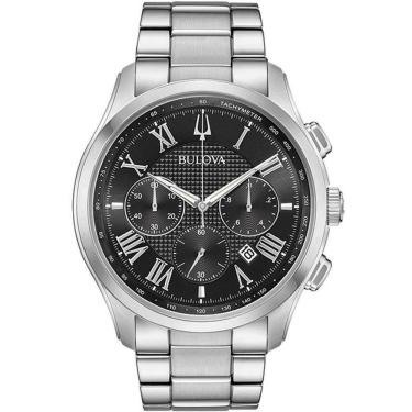 Imagem de Relógio Bulova Masculino Ref: 96b288 Cronógrafo Prateado Classic