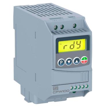 Imagem de Inversor de Frequência WEG CFW100 0,5cv 2,6A 220v Com Entrada Monofásica
