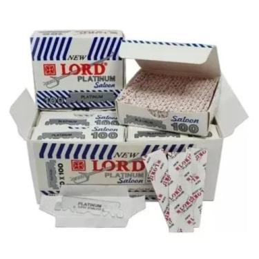 Imagem de Caixa com 1000 Unidades Lâmina Para Barbear Lord Saloon Platinum Profi