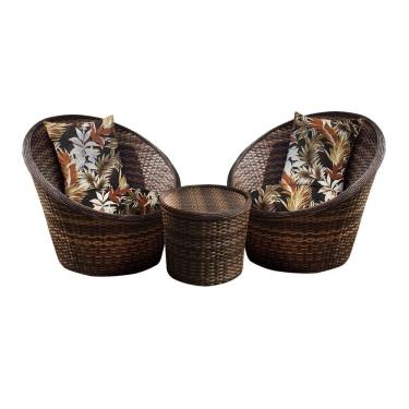 Imagem de Conjunto de Poltronas Fibra Sintética e 1 Mesa Centro