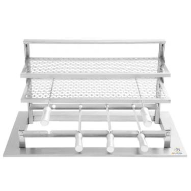 Imagem de Churrasqueira Completa 1 Duto S/ Chapéu Suporte Fundo