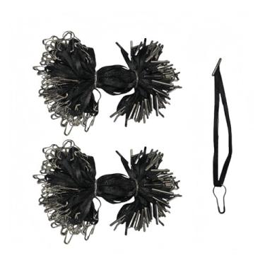 Imagem de 200 cordas para pendurar etiquetas, 11,4 cm de seda preta e cetim para pendurar com pino de segurança e prendedor de farpa, laços de corda para roupas, sapatos, bolsa, bagagem, SATONBEYI