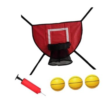 Imagem de menolana Conjunto de cesta de basquete e trampolim, gol de basquete, brinquedo esportivo, acessórios para trampolim para a maioria dos trampolins, Basquete Amarelo