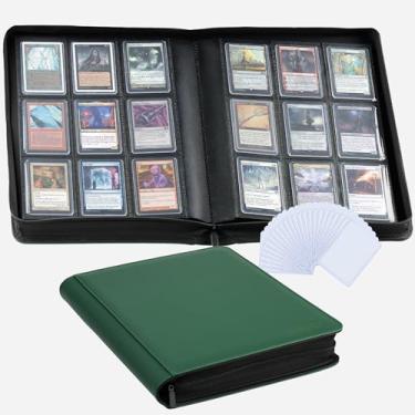 Imagem de CLOVERCAT Pasta Para Cartas Com Carregador Superior De 9 Bolsos – Comporta 252 + 20 Capas Removíveis, Estojo Guardar Colecionáveis Mtg, Yu-Gi-Oh, Tcg E Coleções Jogos (Verde)