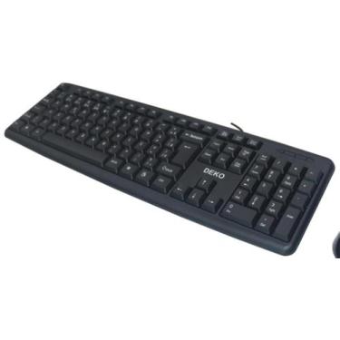 Imagem de Kit Teclado E Mouse Básico Com Fio Usb - Deko
