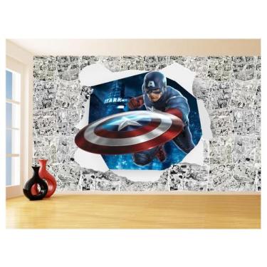 Imagem de Papel De Parede 3D Heróis Página Quadrinhos Hq 3,5M Nhma181 - Você Dec