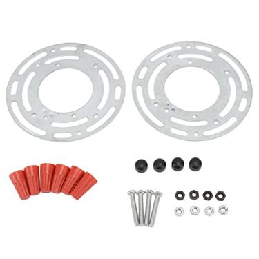 Imagem de Keenso Iluminação Universal Circle Circlear Cross -Bar Placa de Ventilador para Facilitar a Luminária de Luminária de Instalação Suporte de Montagem