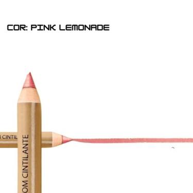 Imagem de Lápis Labial Batom Cintilante Lip Fusion Dia a Dia Mahav, Cor Pink Lem