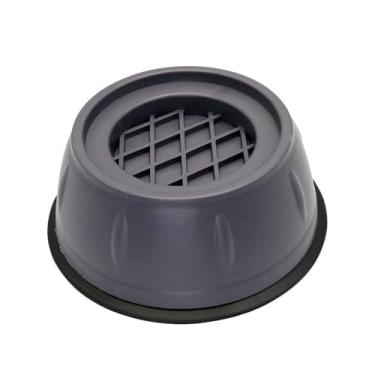 Imagem de Kit 4 Pés Protetores Multiuso Antivibração, 7cm x 4cm, Suporta até 150kg, Ajustável, para Máquina de Lavar e Eletrodomésticos, Preto (1)