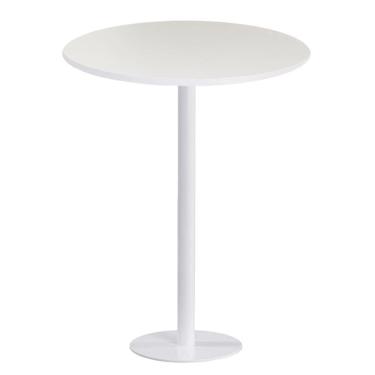 Imagem de Mesa Pisa Beta Bistrô Fratini 107,50cm (a) Disco Redondo Branco Tampo Mdp Redondo Branco 70cm (l)