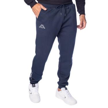 Imagem de Calça Masculina Kappa Phoebe Moletom Marinho, Marinho, G3