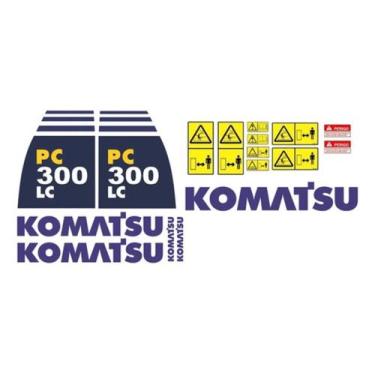 Imagem de Kit Adesivo Escavadeira Komatsu Pc300Lc Máquina - Spts