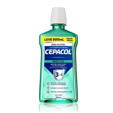 Imagem de Enxaguante Bucal Cepacol 3 em 1 Menta Ice sem Álcool 500ml