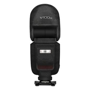 Imagem de Película protetora de flash para câmera Godox V100 Body Vinly Wrap Skin Premium Adesivo de Fotografia Decalque V100 (Mamba Preto)